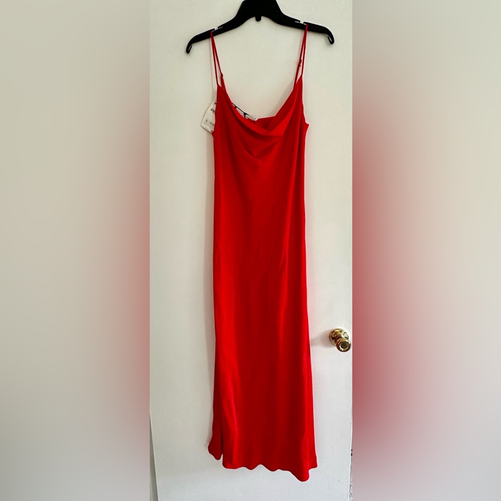 Elegant Red Slip Dress